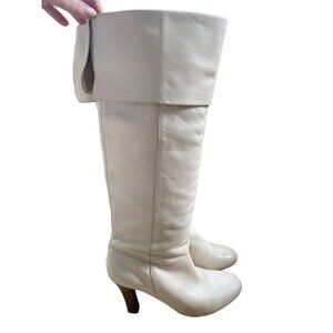 Steve Madden Cream Heeled Boots